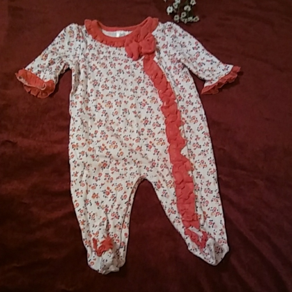 Girl's One Piece Footed Pajamas